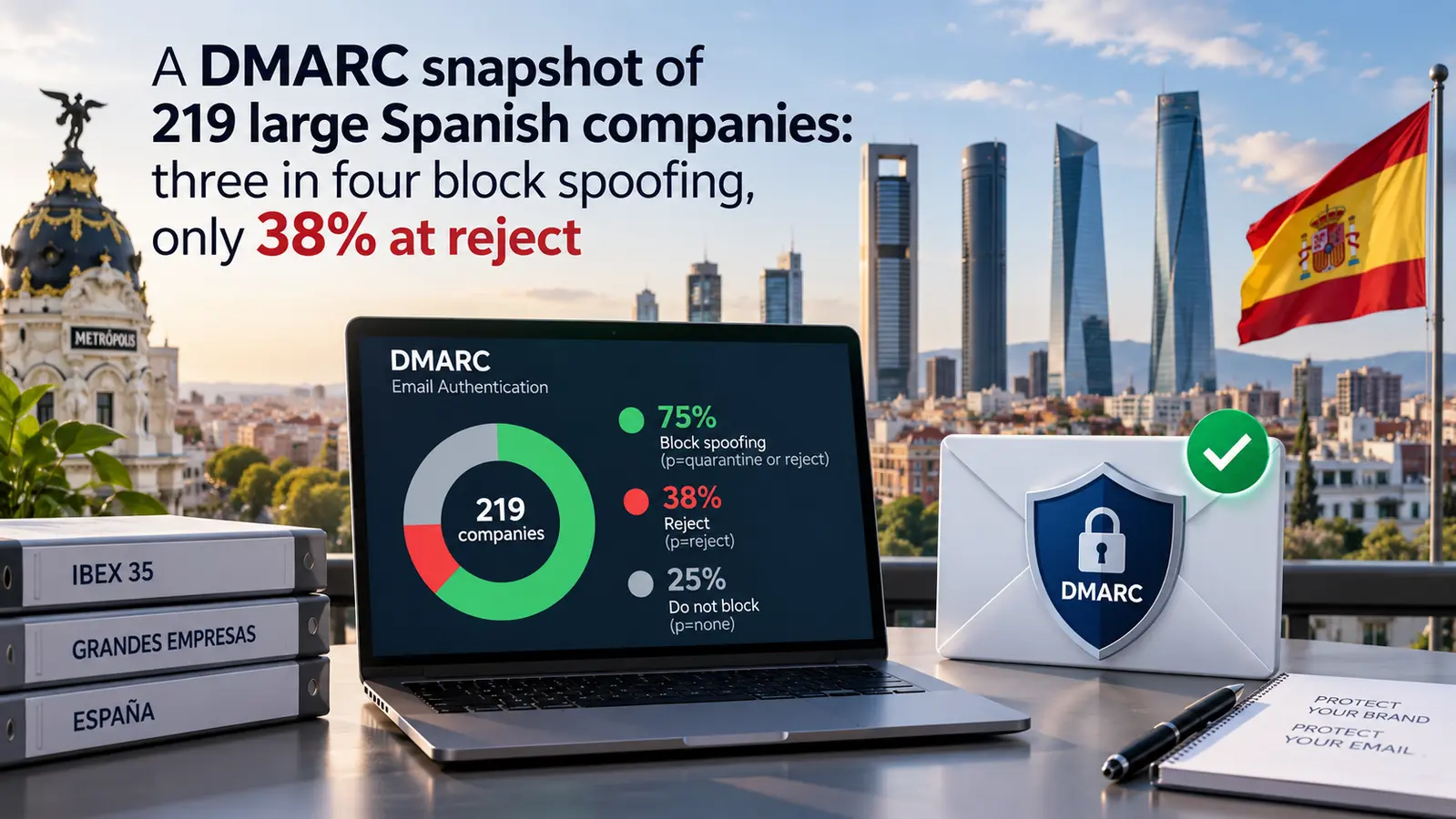 Radiografía DMARC de 219 grandes empresas españolas