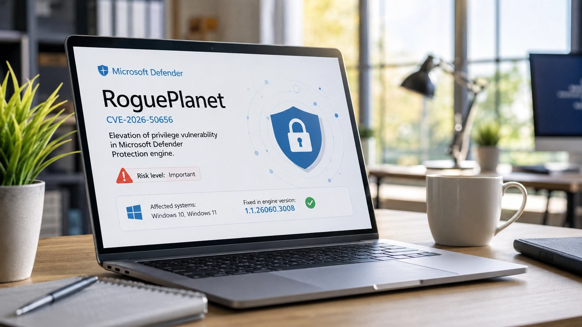 CVE-2026-50656 (RoguePlanet): the Defender engine flaw that hands out SYSTEM on a patched Windows
