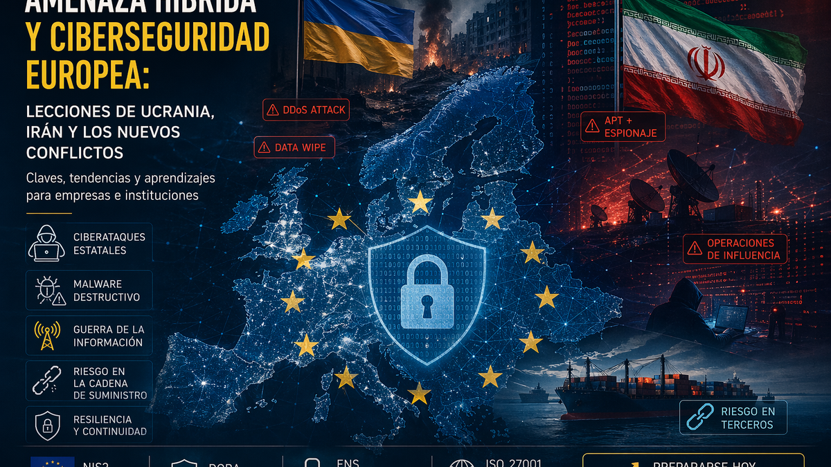Amenaza híbrida y ciberseguridad europea: lecciones de Ucrania, Irán y los nuevos conflictos