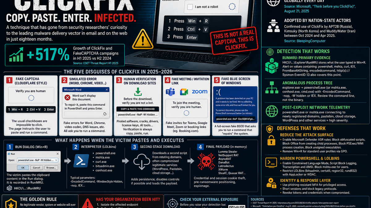 ClickFix and fake CAPTCHAs: defending your organisation from the paste-and-run trap