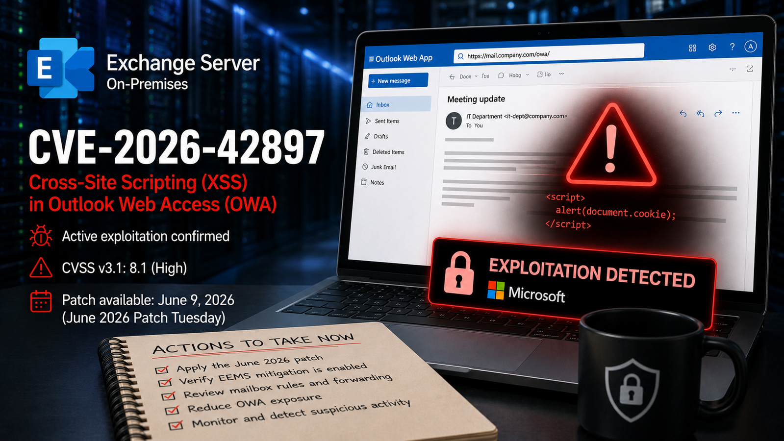 CVE-2026-42897: zero-day  Exchange Server