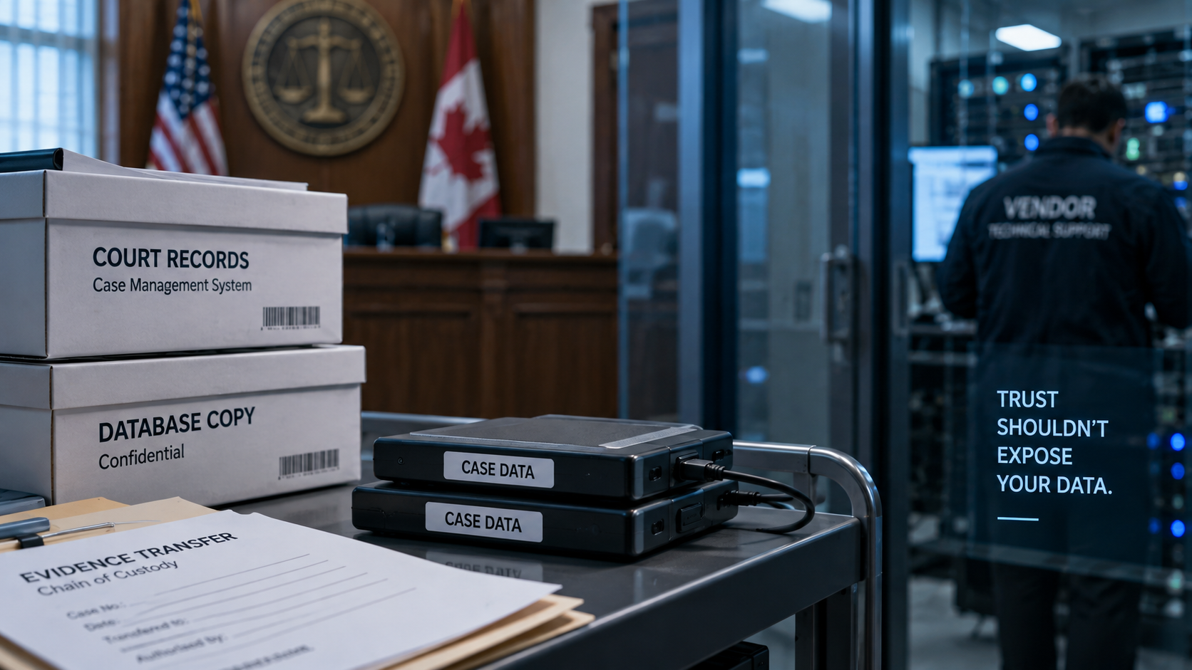 Tribunales de EE. UU. y Canadá enviaron copias de sus bases de datos al proveedor para depurar fallos