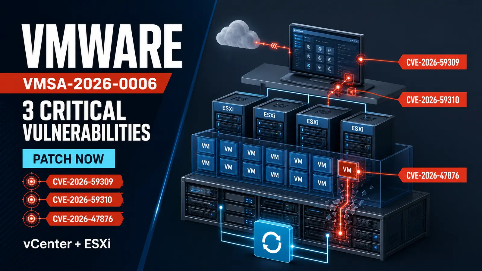 Tres fallos críticos en VMware vCenter y ESXi: qué parchear ya