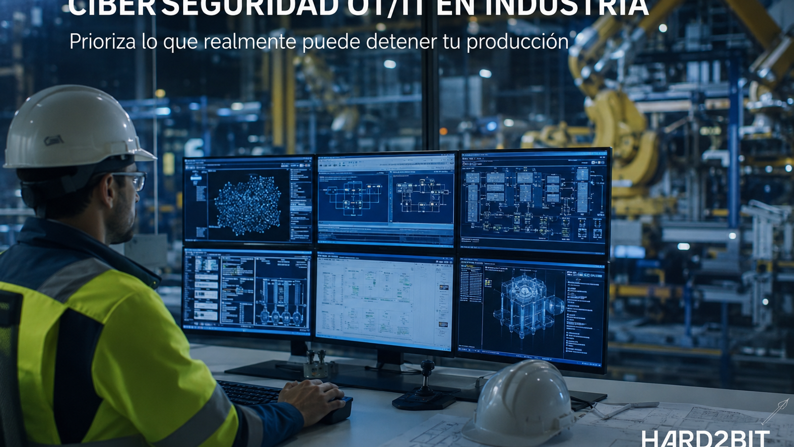 Planta industrial europea con mapa de priorización de riesgo cibernético OT IT
