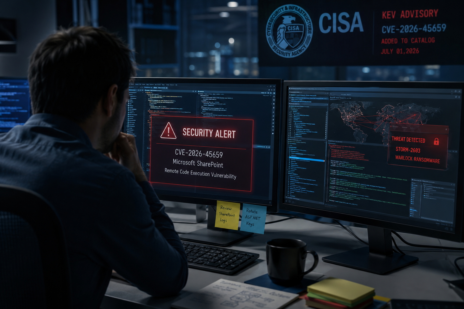 CVE-2026-45659: el fallo de SharePoint que CISA metió en KEV y Storm-2603 usa para Warlock