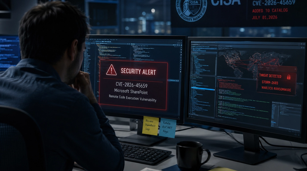 CVE-2026-45659: el fallo de SharePoint que CISA metió en KEV y Storm-2603 usa para Warlock