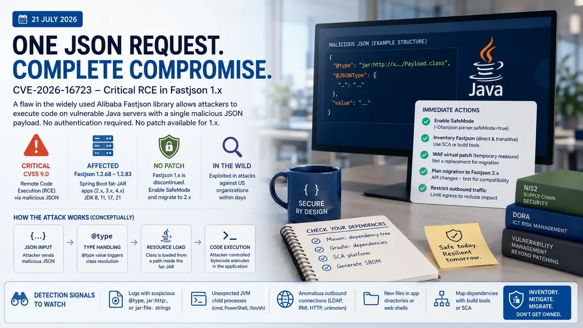 CVE-2026-16723: el zero-day de Fastjson que se explota sin parche disponible