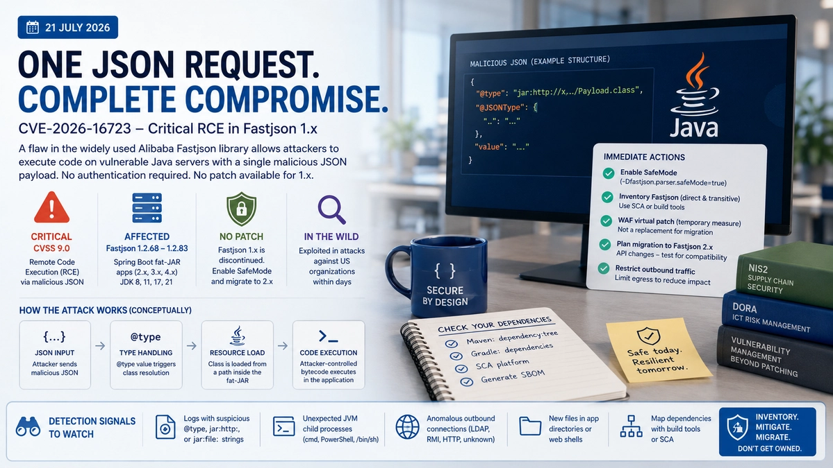 CVE-2026-16723: el zero-day de Fastjson que se explota sin parche disponible