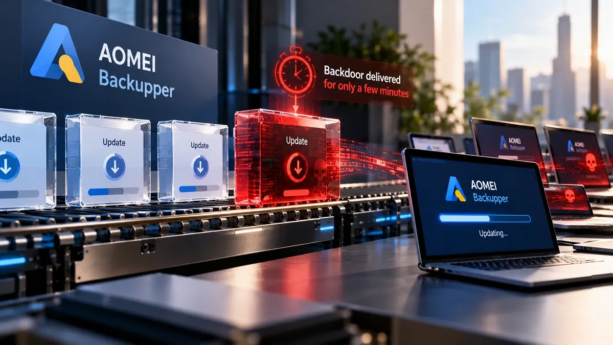 AOMEI Backupper's update servers handed out a backdoor a few minutes at a time