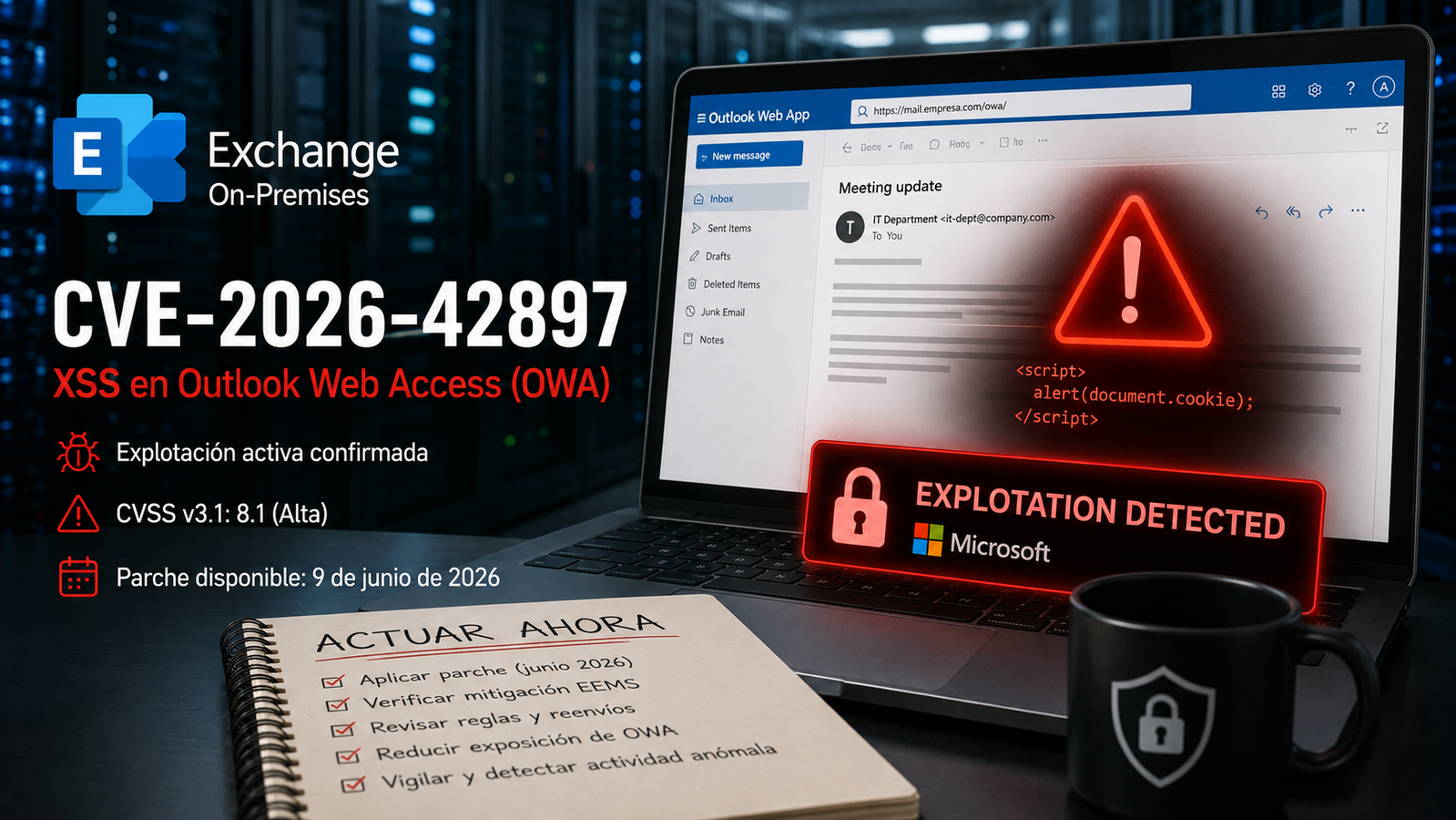 CVE-2026-42897: el zero-day de Exchange Server