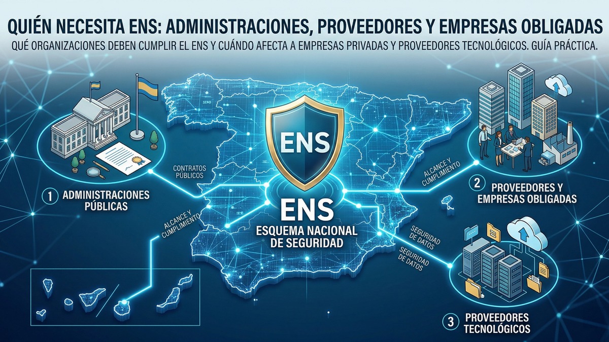Quién necesita ENS: administraciones, proveedores y empresas obligadas