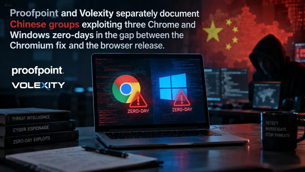 A flaw fixed in Chromium's code was still open in Chrome, and Chinese espionage moved in