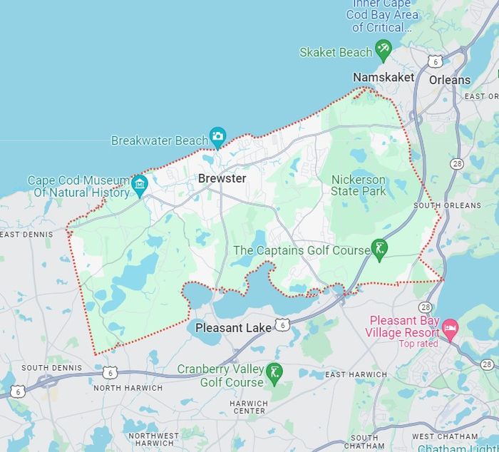 Brewster service area map