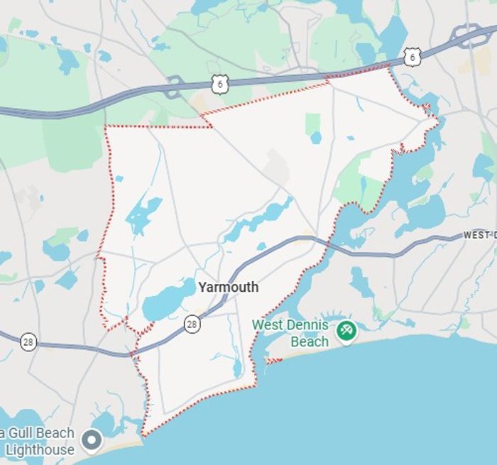  South Yarmouth service area map