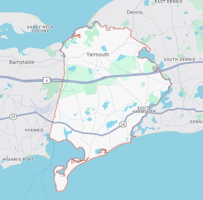 Yarmouth service area map