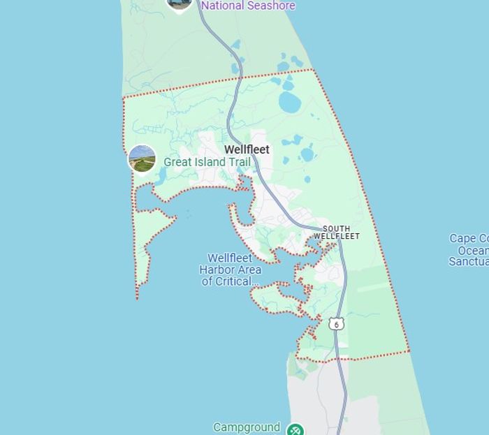 Wellfleet service area map