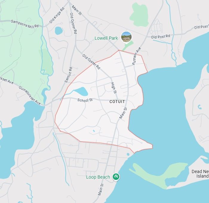 Cotuit service area map