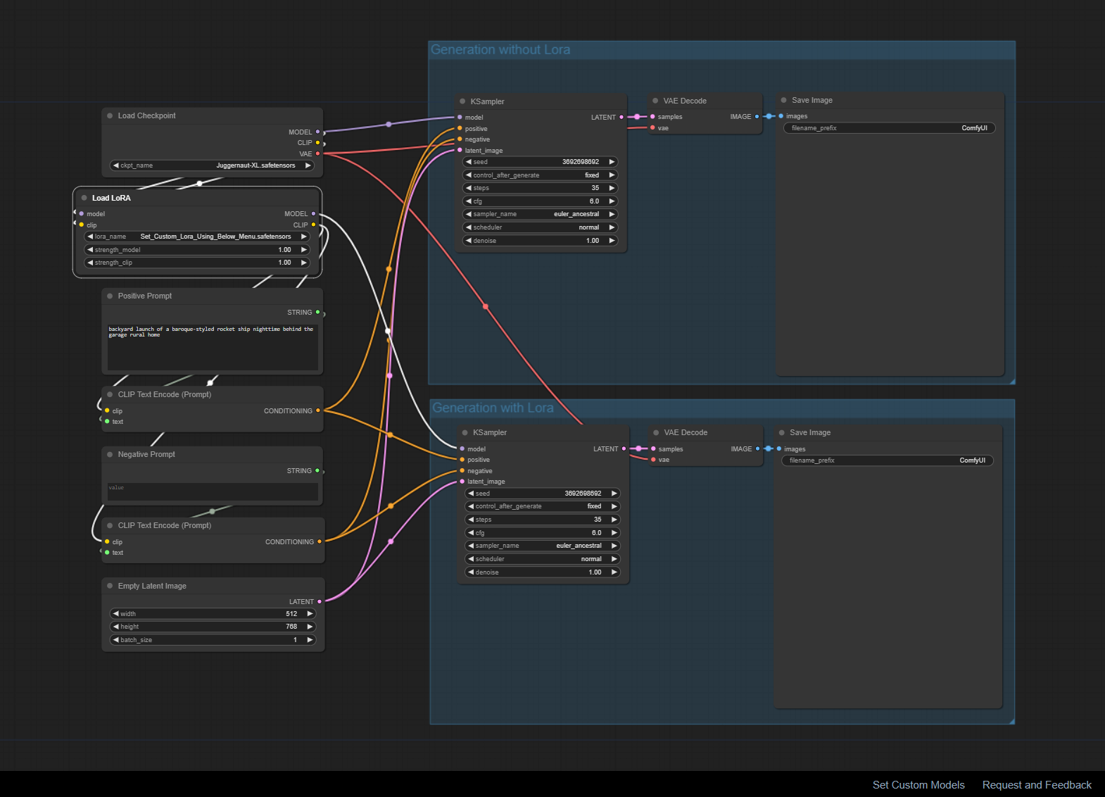 ComfyUI Online Cloud. Set Custom Lora