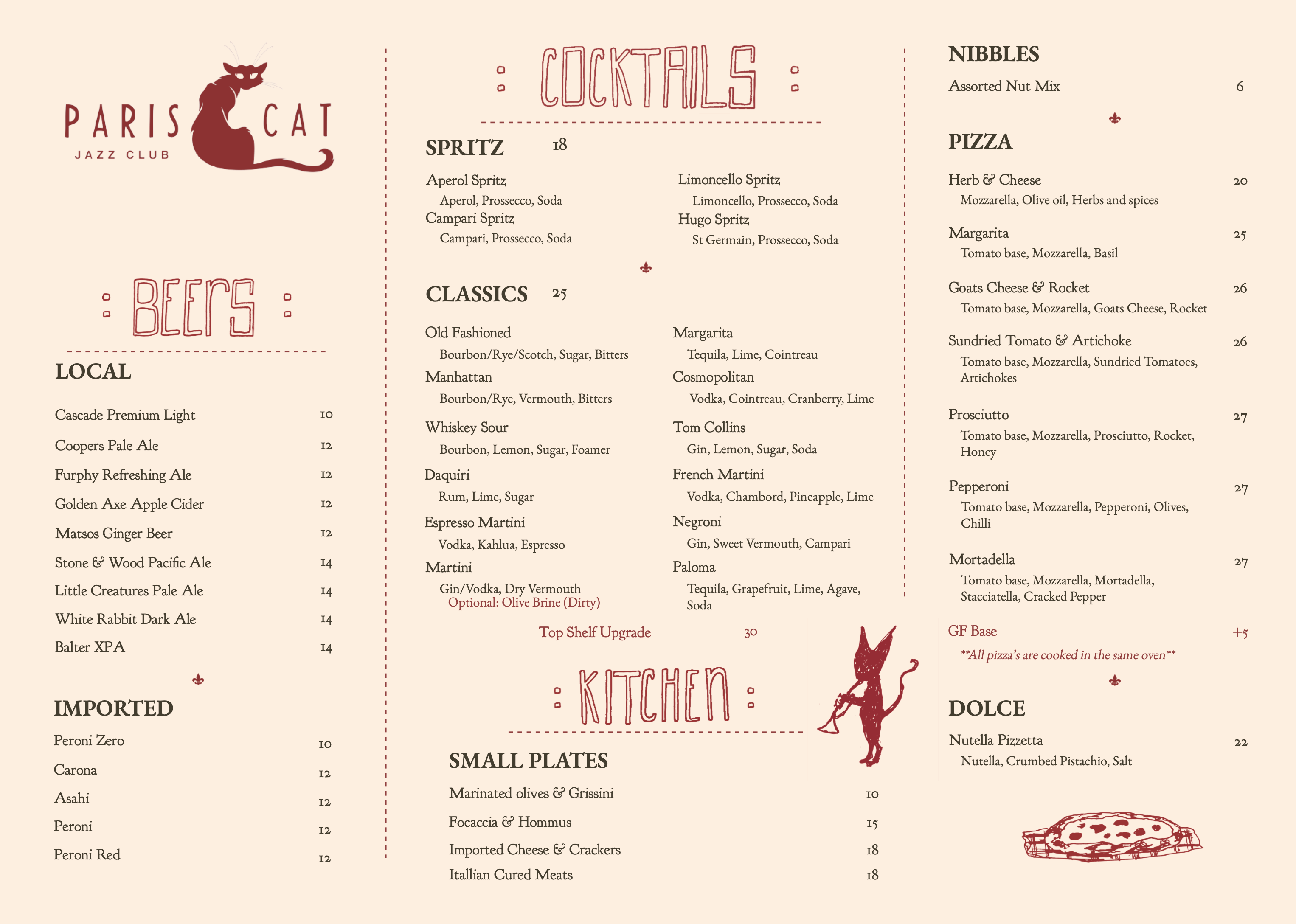 Menu Page 1