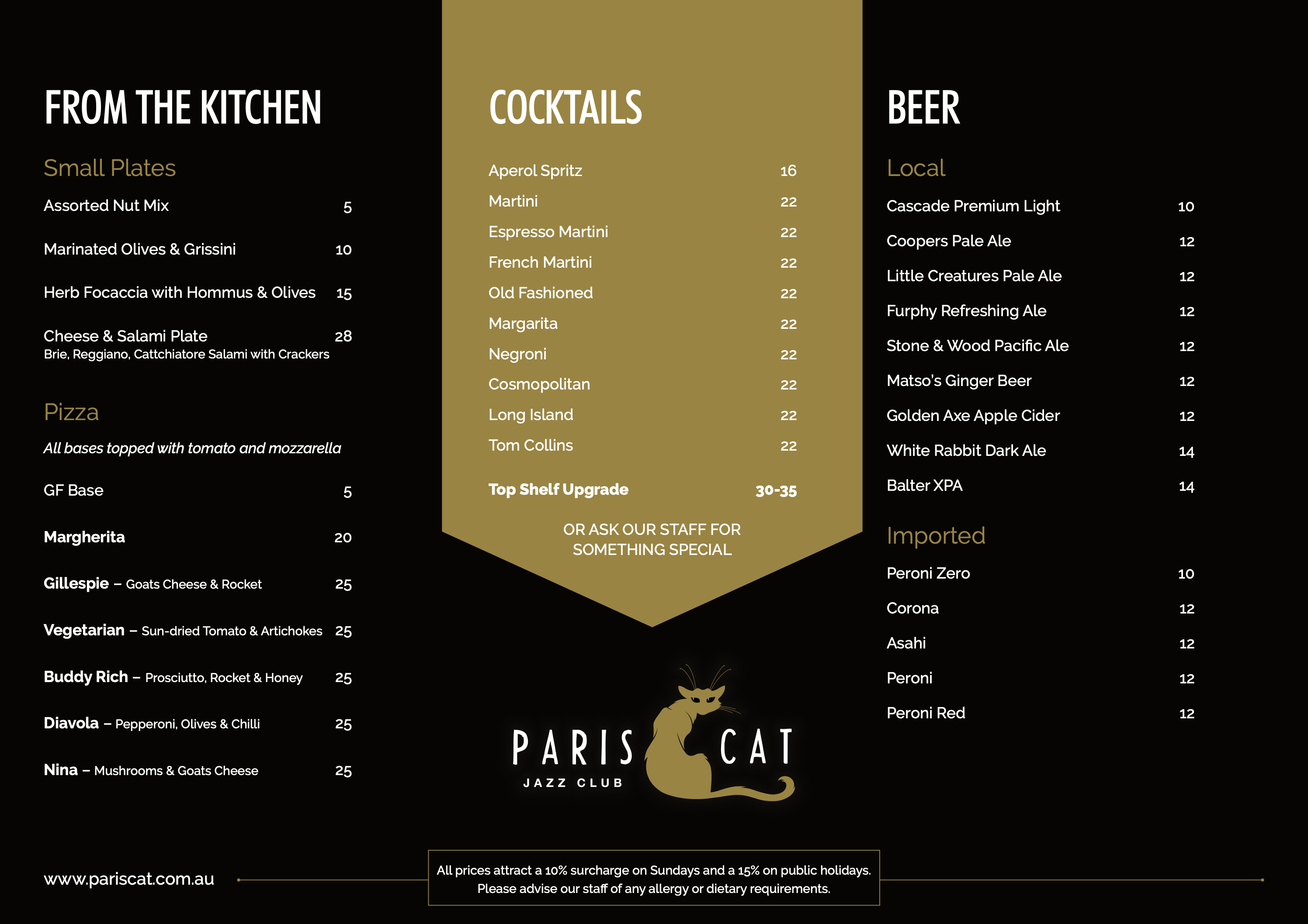 Menu Page 1