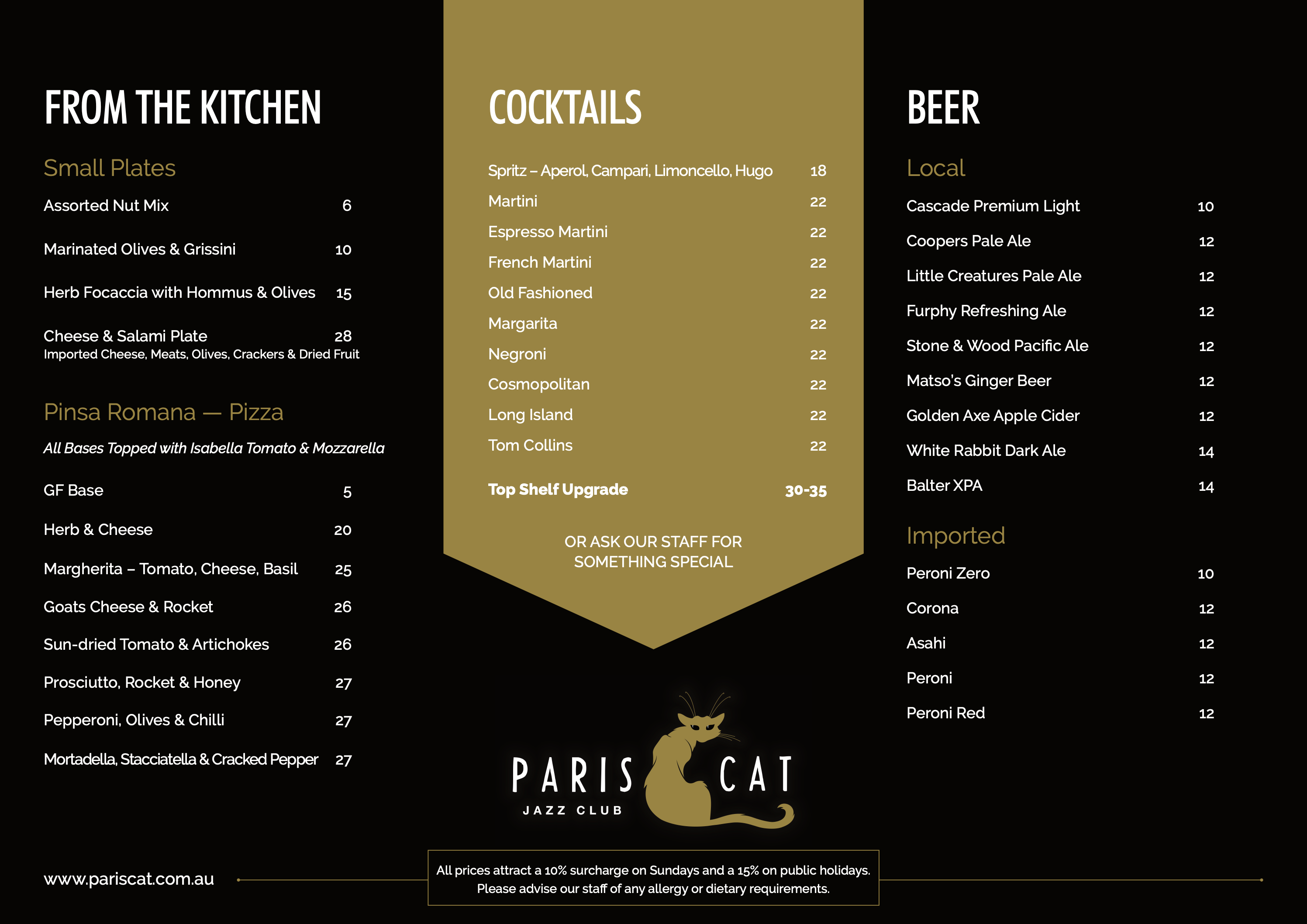 Menu Page 1