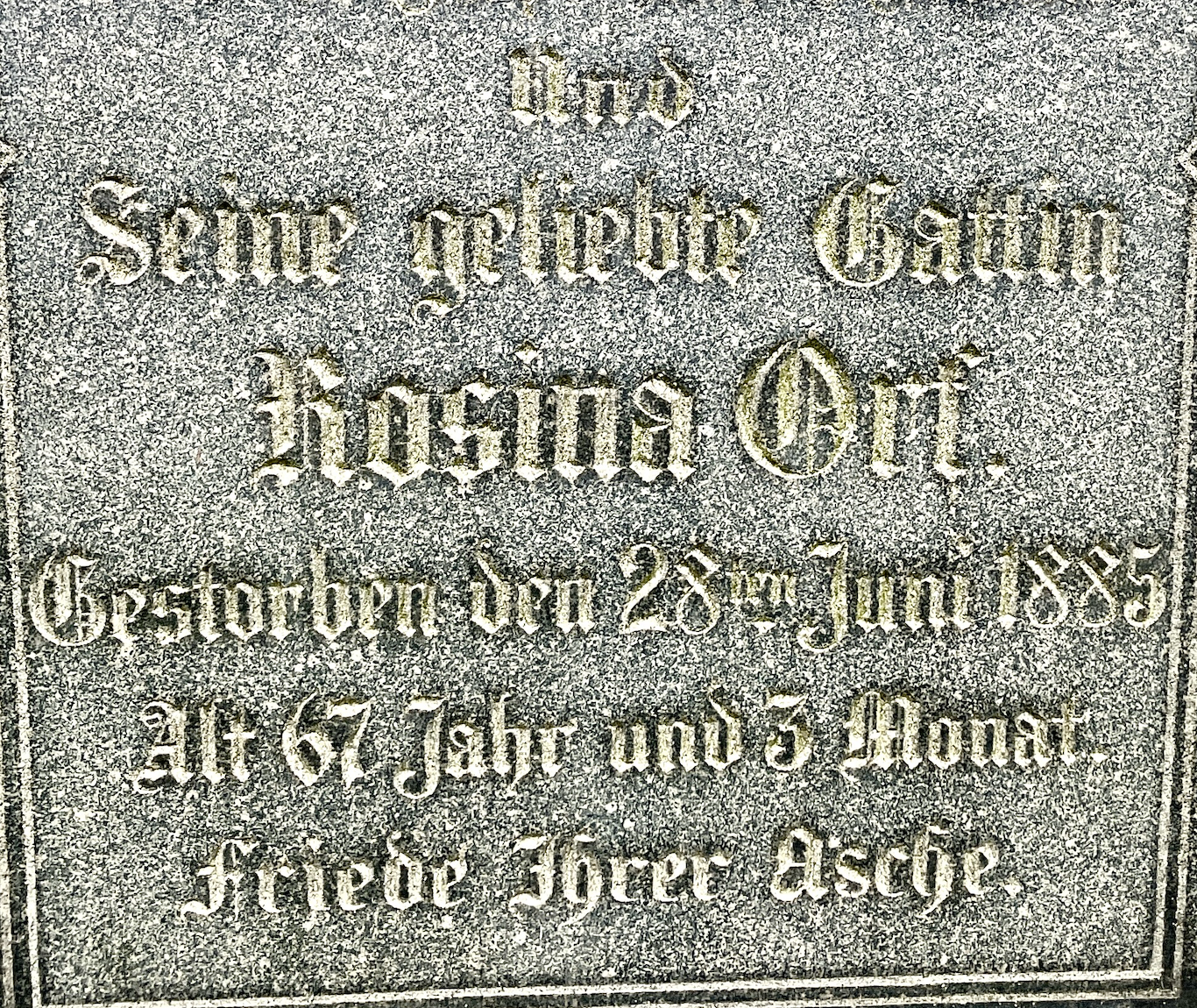 The Grave of Rosina Ori (1885)