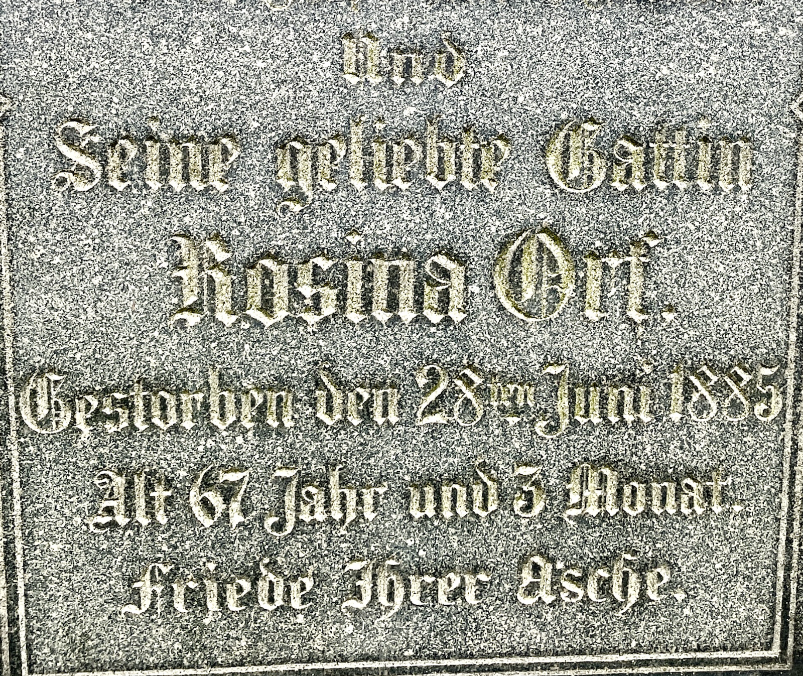The Grave of Rosina Ori (1885)