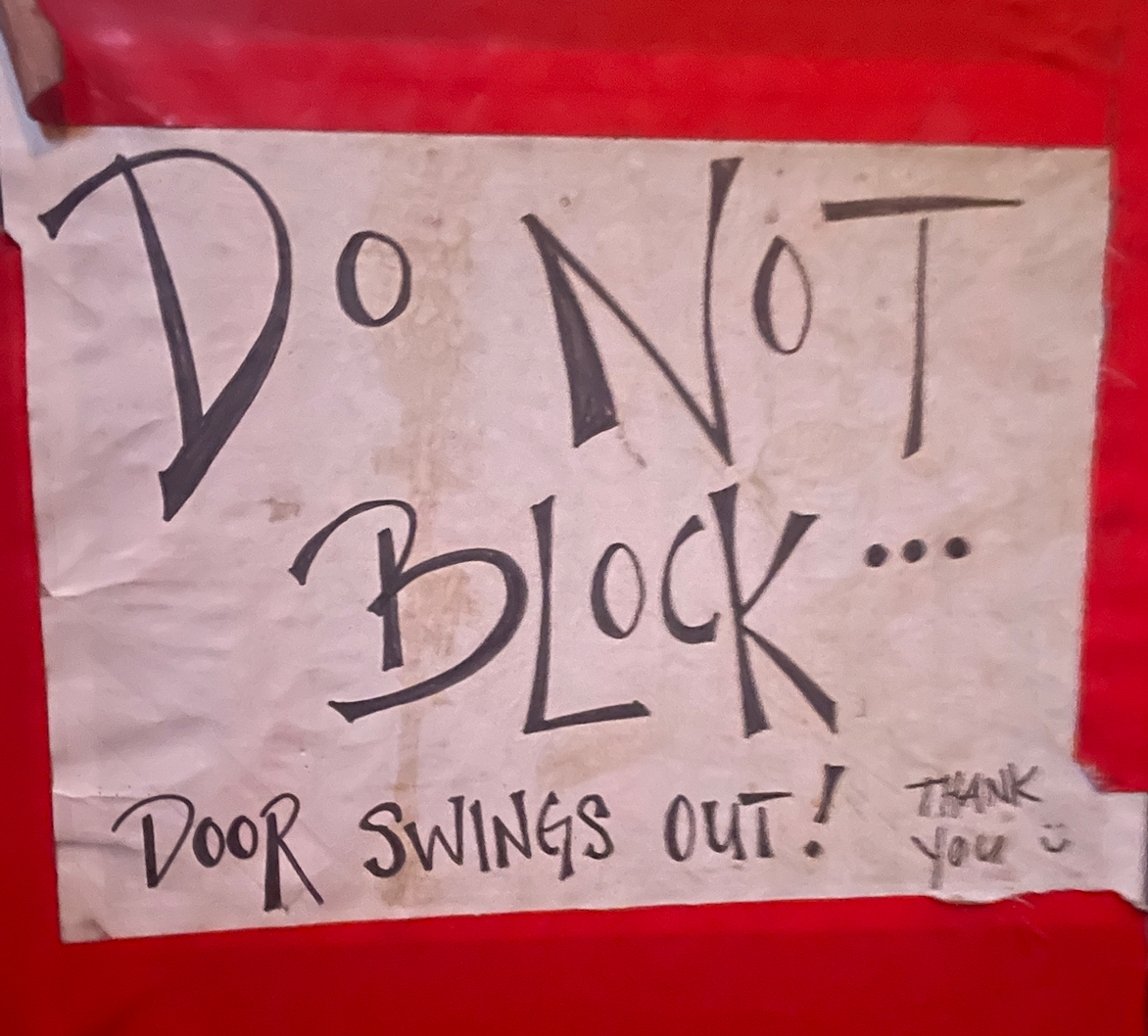Swinging Door Sign