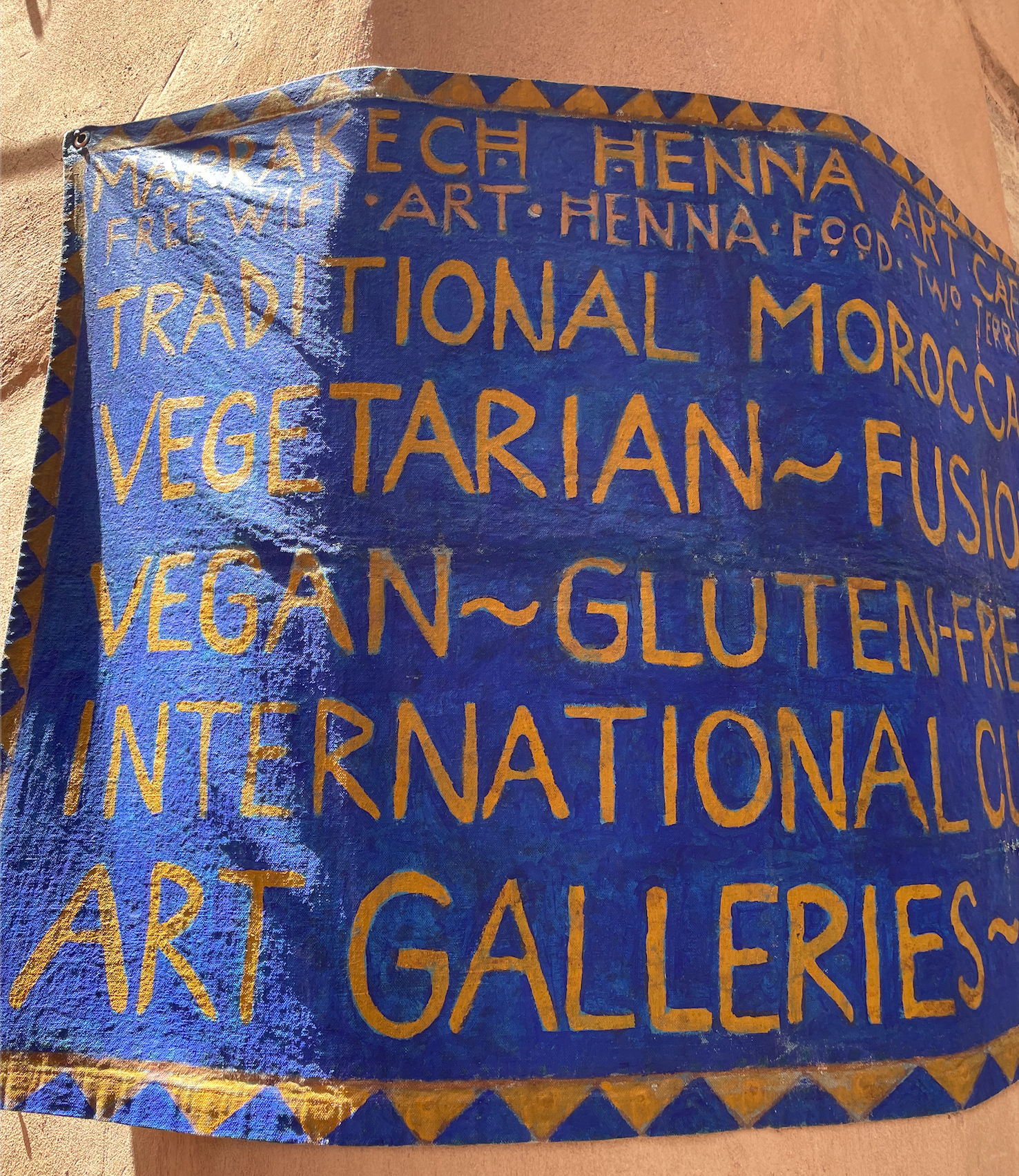 Sign for Henna Art Cafe