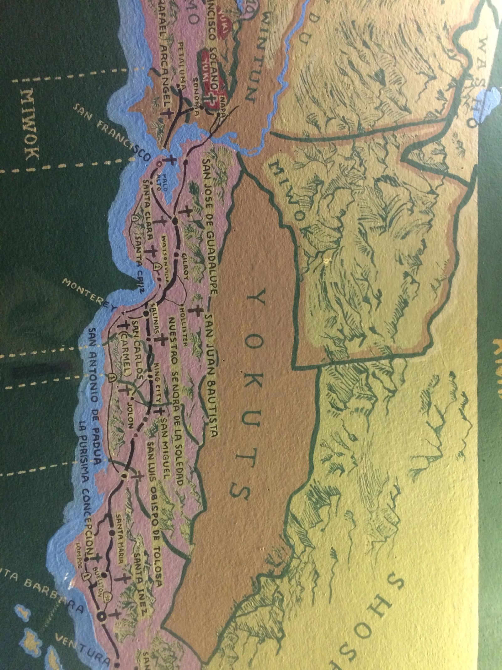 Map of Native Californian Tribes