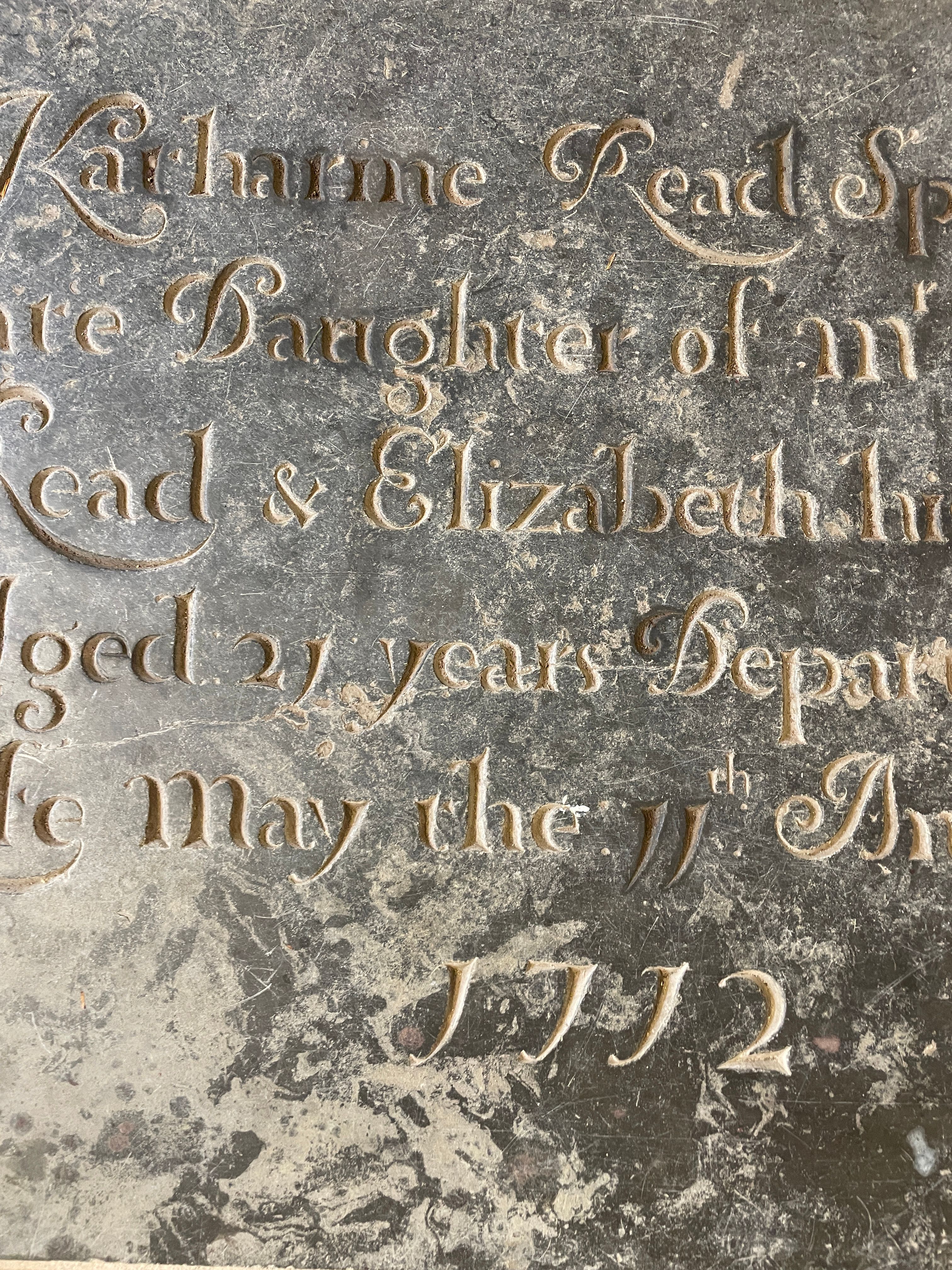 The Grave of Katherine Read Spanster (1772)