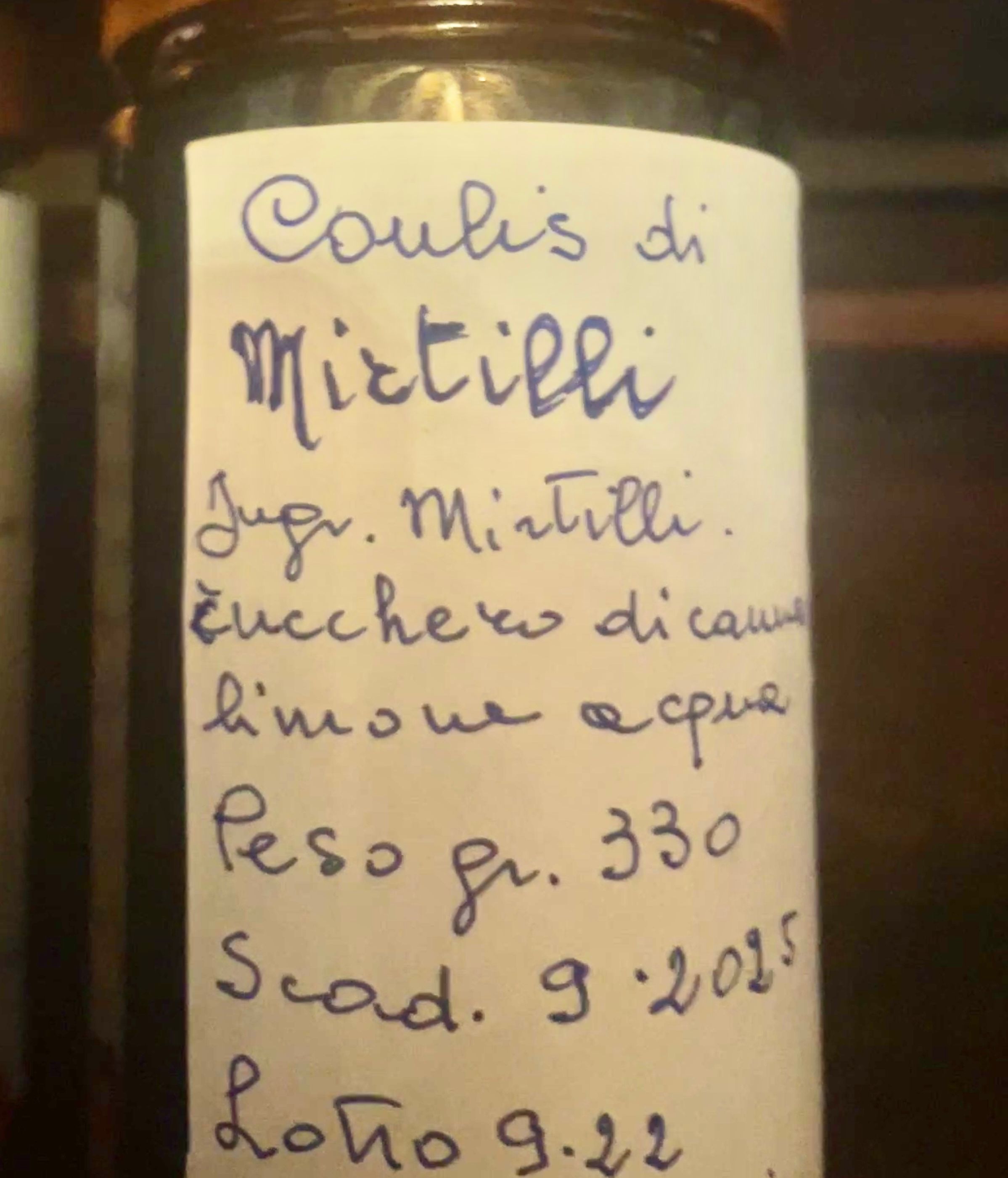 Coulis di Mirtilli