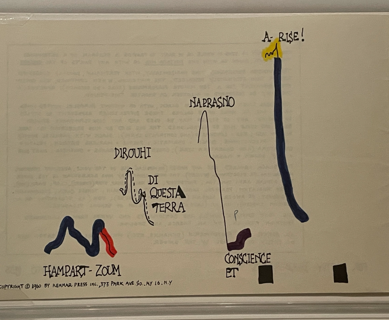 Aria, hand-drawn copy and printed edition by John Cage