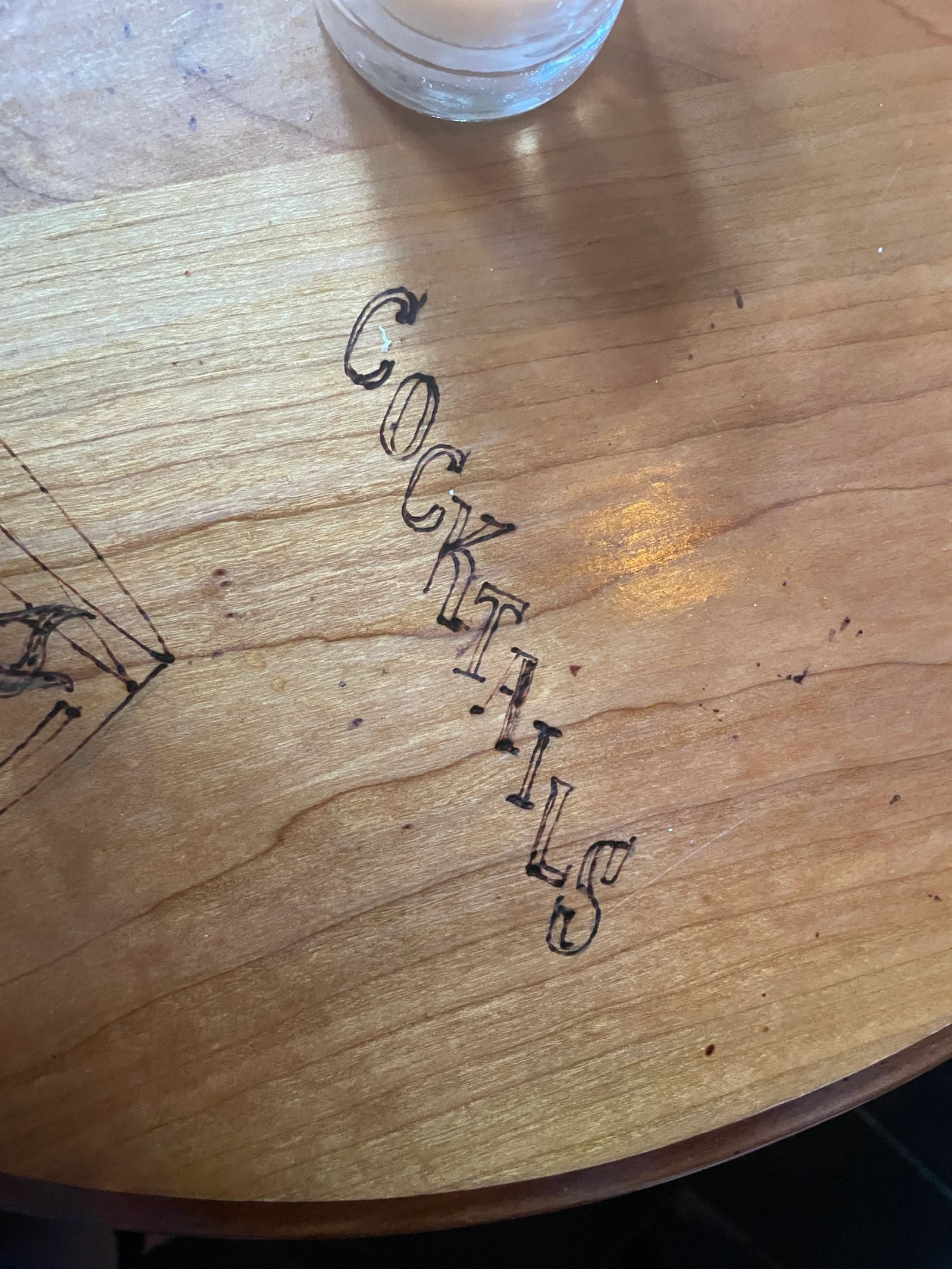 Wood Burning on Table
