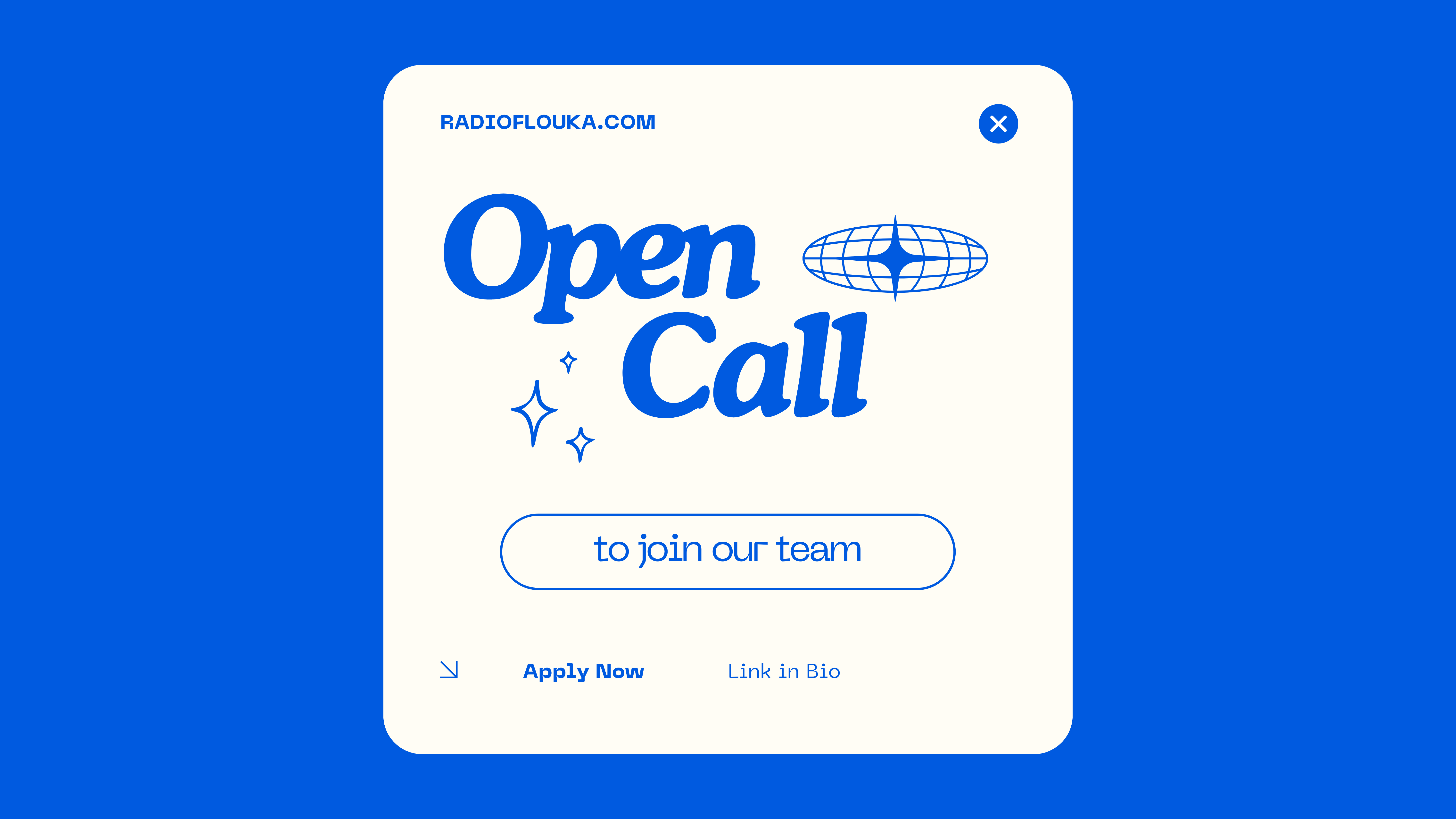 Open call to join our team !