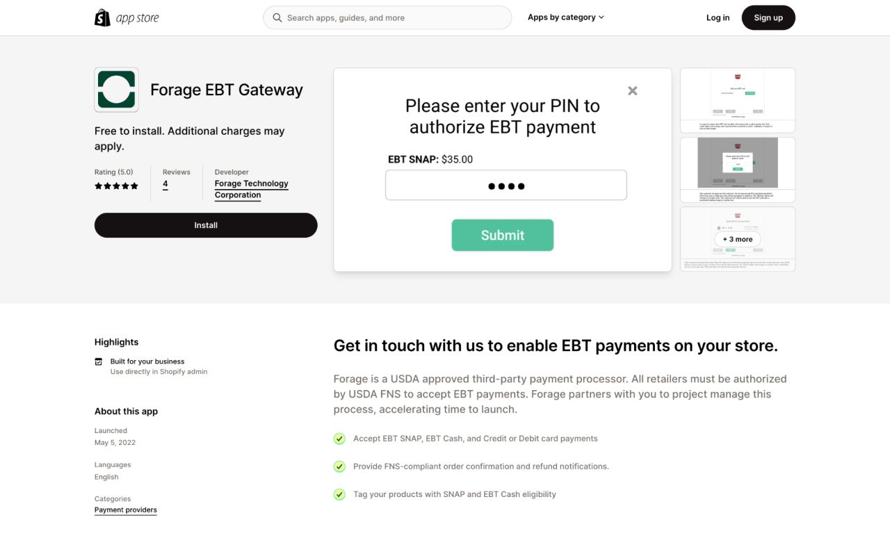 EBT Online Payment