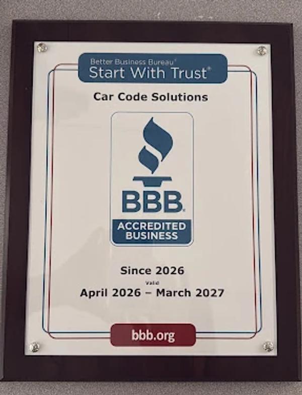 BBB Accredited Business certificate