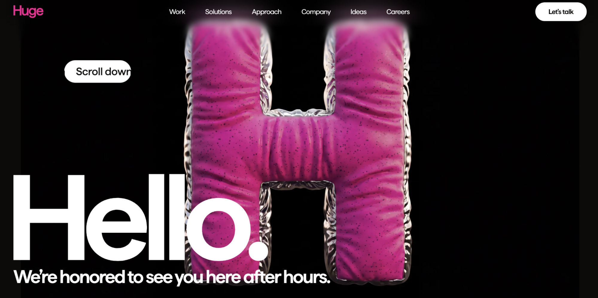 Huge website homepage