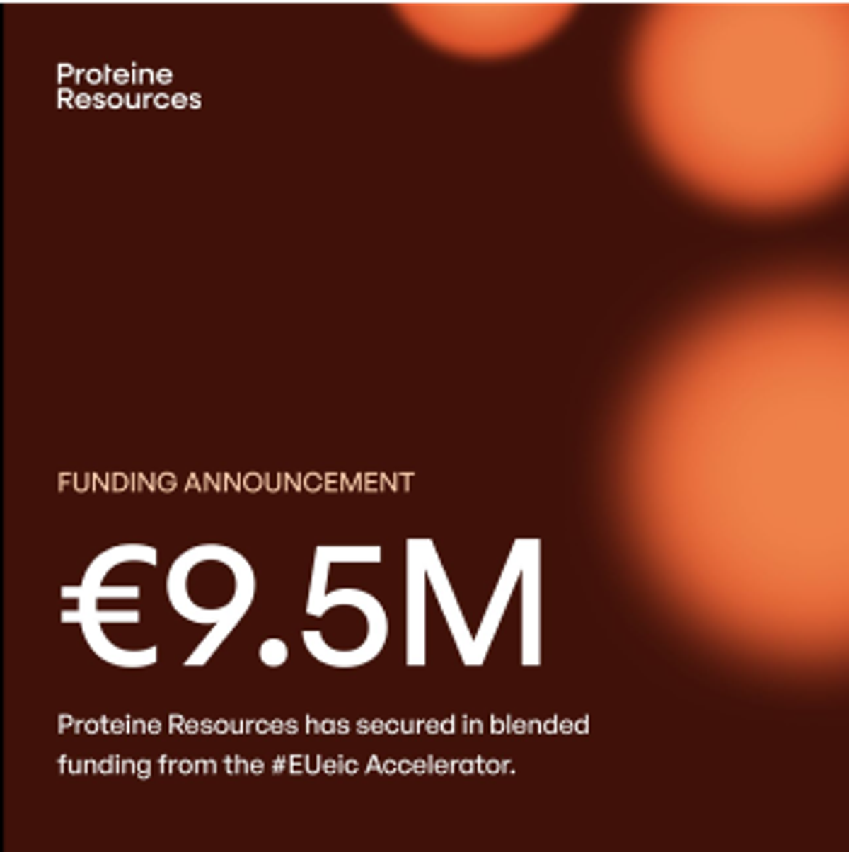 Our client Proteine Resources just closed €9.5M in EIC Accelerator funding - truly impressive achievement in Europe's most competitive funding program.