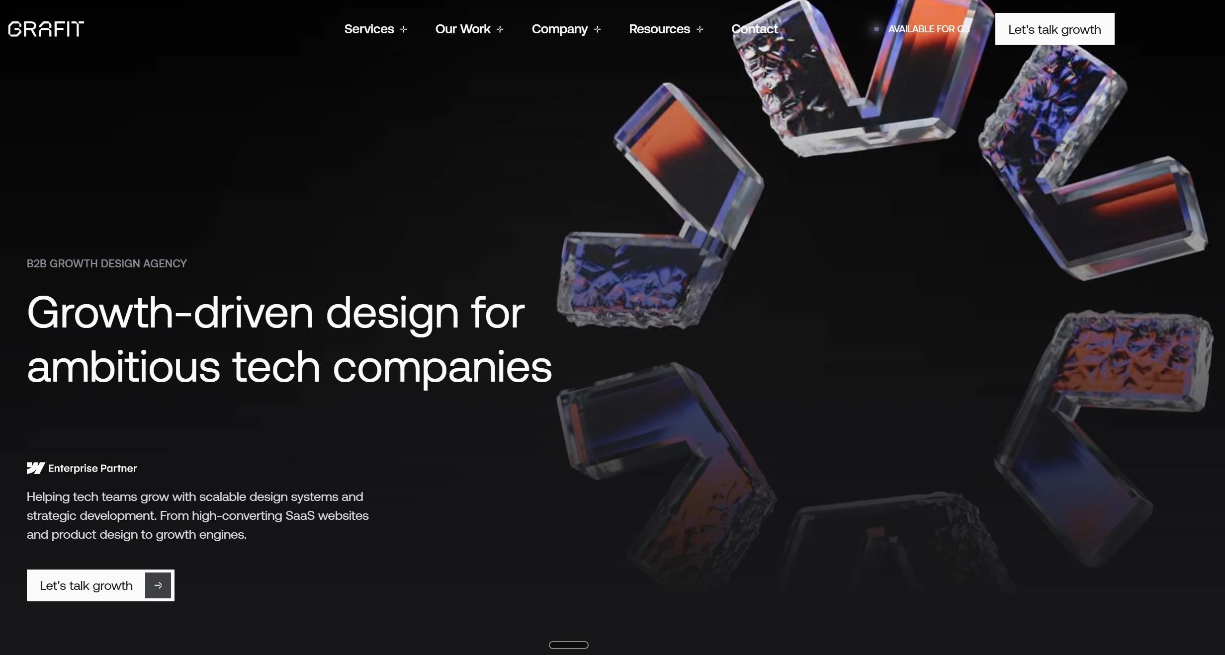 GRAFIT, B2B SaaS brand, web design and CRO agency