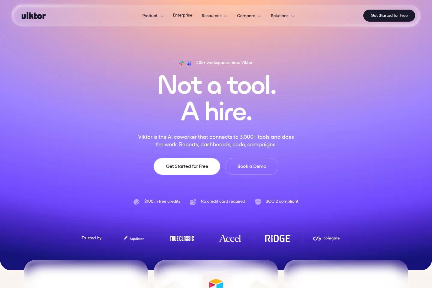 Viktor AI website redesign example after scaling to a Series A funding round