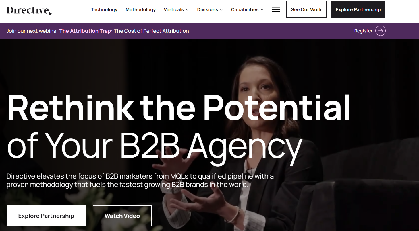 Directive landing page