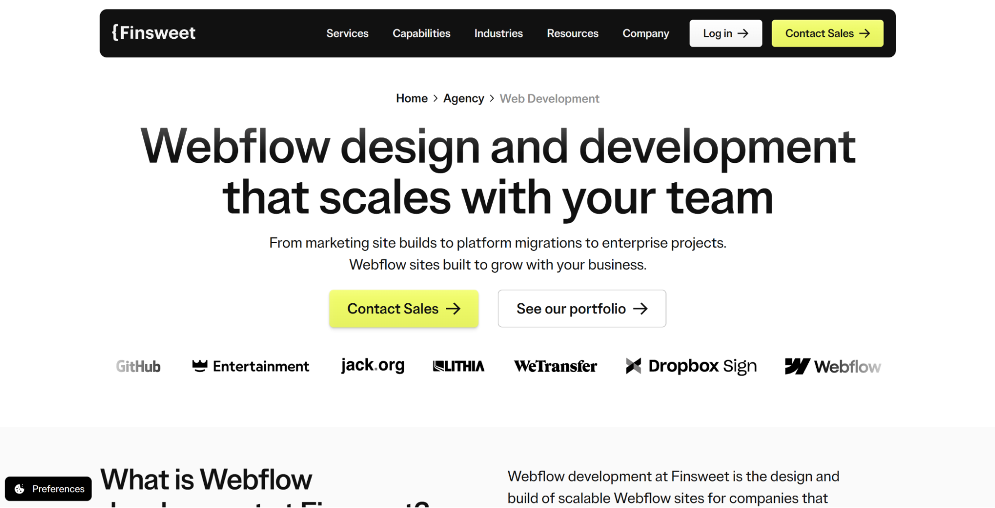 A Finsweet homepage