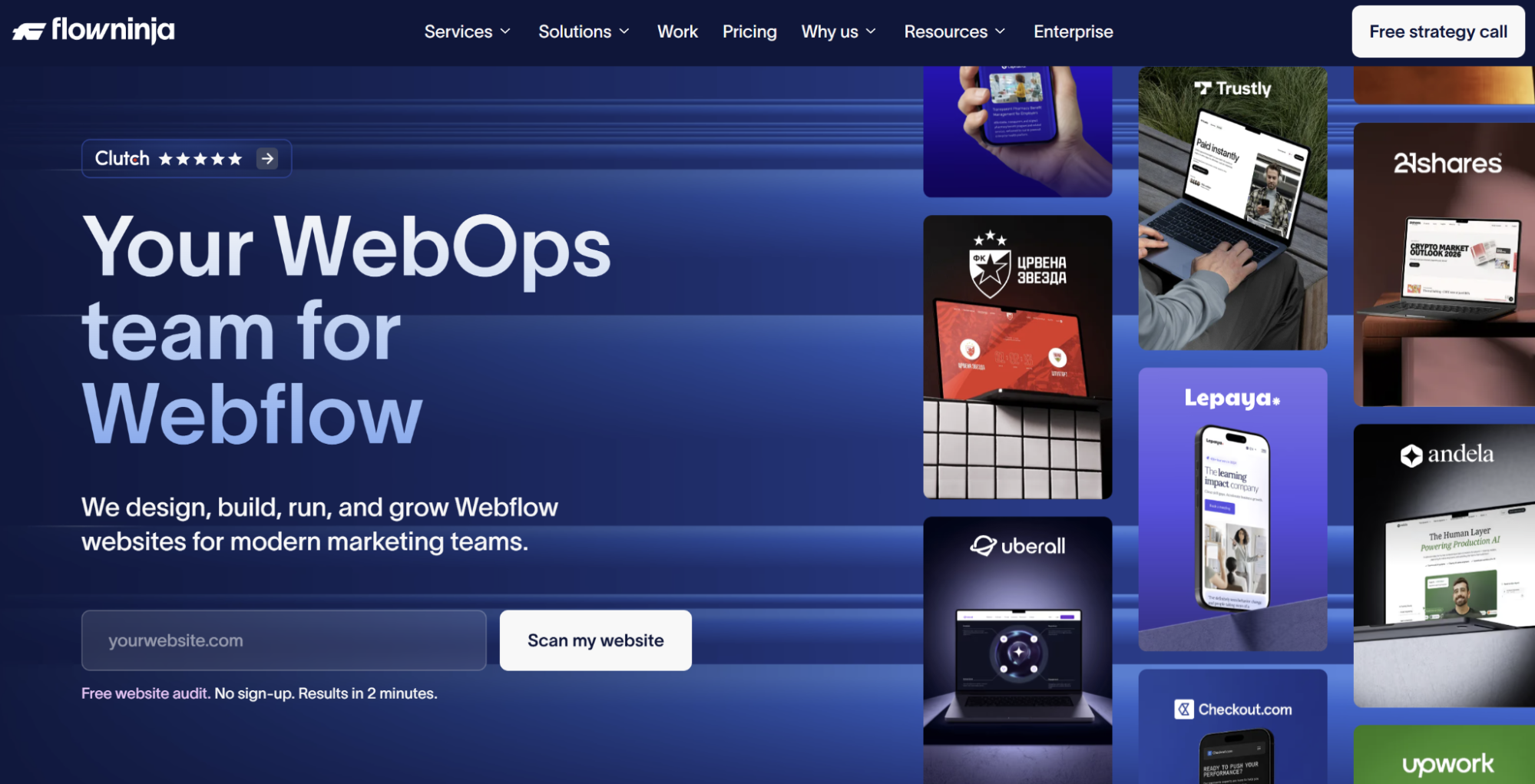 Flowninja.com homepage