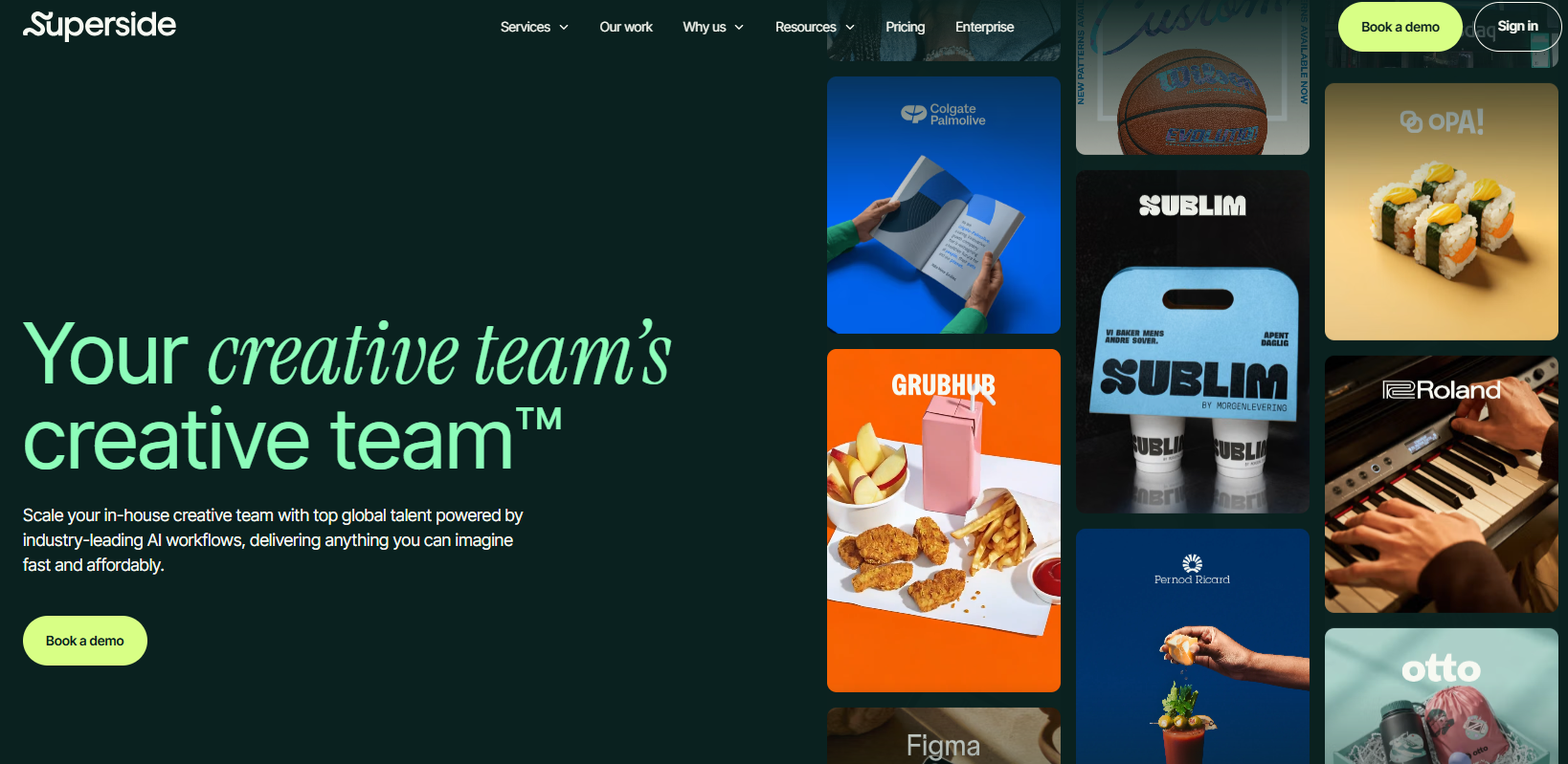 Superside homepage