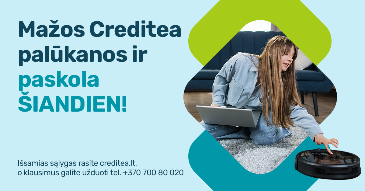 Kredito linija Creditea - naudokite turimą limitą savo telefone