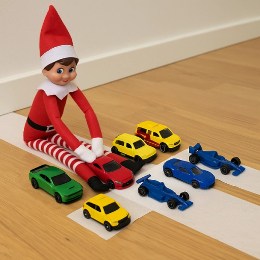 Rampenissen lager bilrace med lekebiler