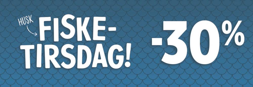 Fisketirsdag: -30% på fersk fisk fra fiskedisken