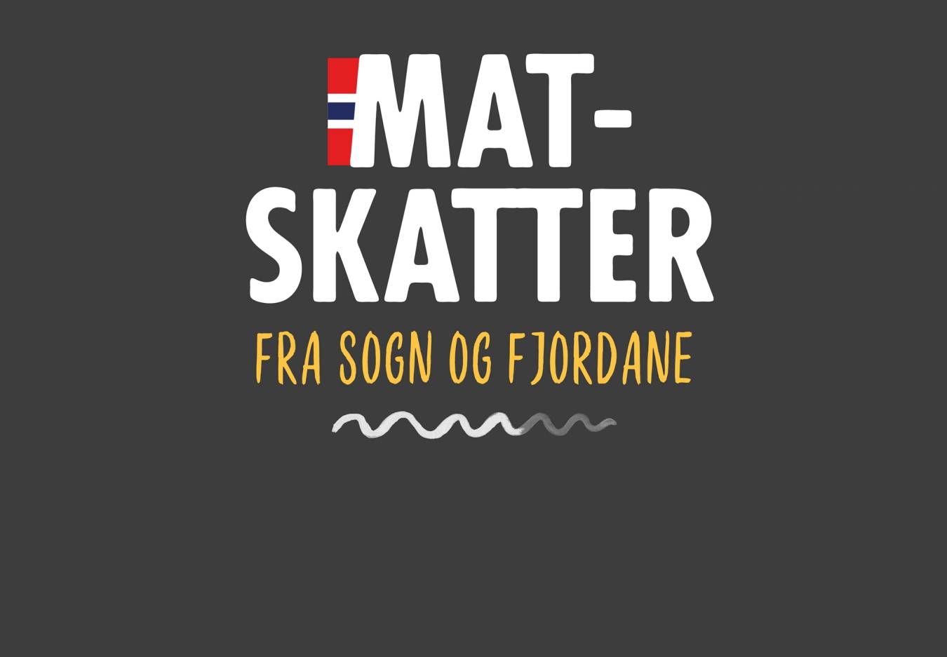 Logo for Mat- og skatteprosjektet fra Sogn og Fjordane med teksten 'MAT-SKATT' og 'FRA SOGN OG FJORDANE' på en mørk bakgrunn.