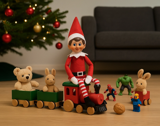 Rampenissen kjører leketog